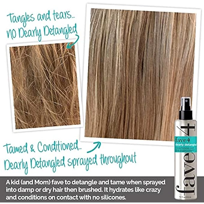 FAVE DEARLY DETANGLED LEAVE IN CONDITIONER CONDITIONING SPRAY - SULFATE FREE | PARABEN FREE | GLUTEN FREE | SILICONE FREE | CRUELTY FREE | SAFE FOR COLOR TREATED HAIR, 7.2 OZ - Image 3